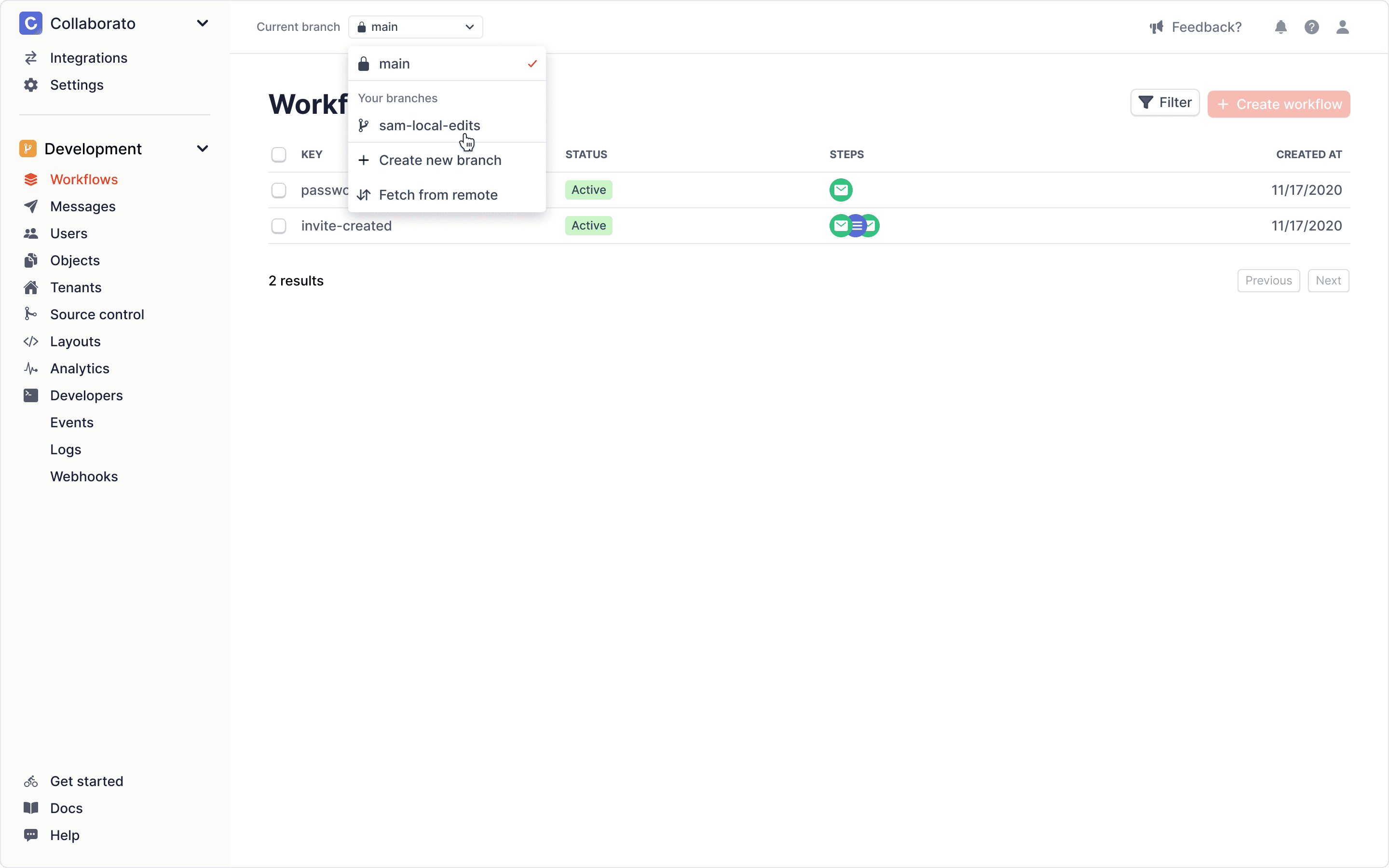 Knock source control preview