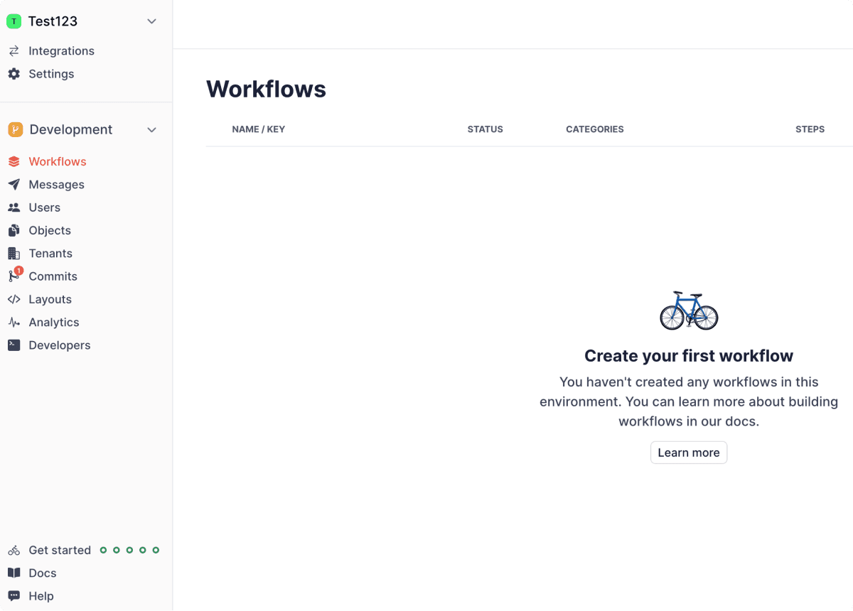 Screenshot of the Knock onboarding flow