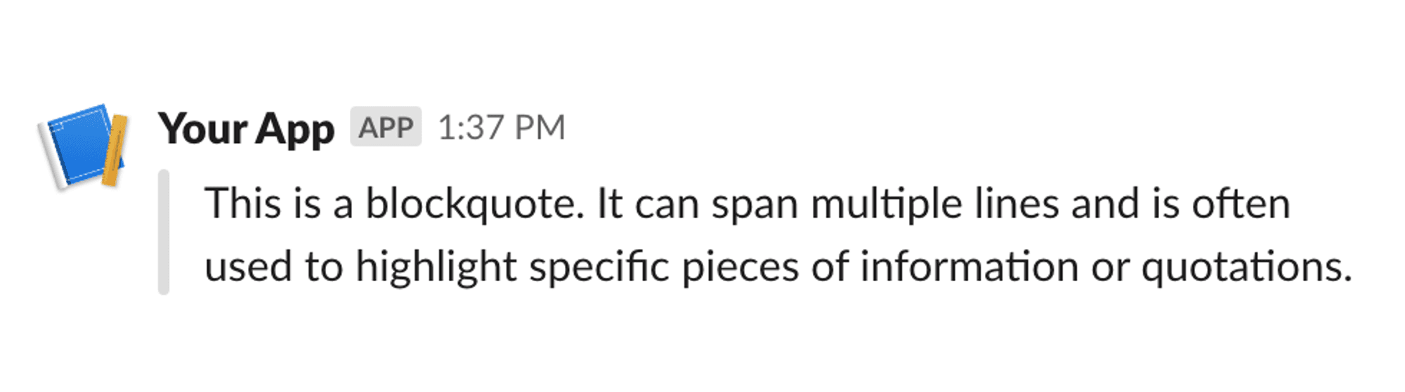 Slack Blockquote