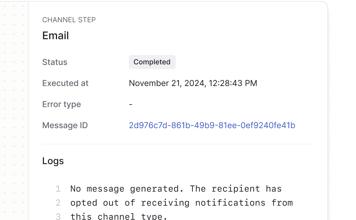 Understand when users opt-out of notifications. Enable support to debug.