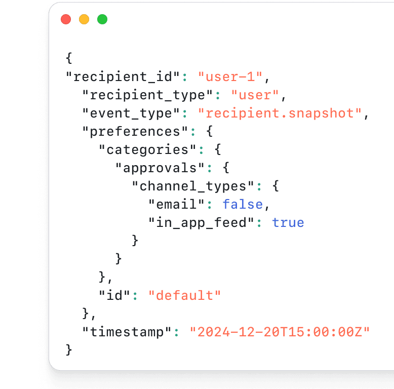 Stream preference opt-out events to your warehouse to drive behavior.
