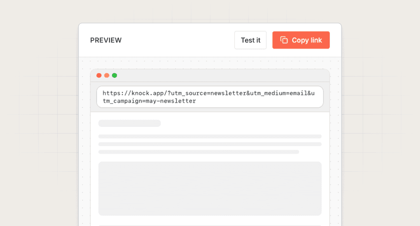 UTM link generator preview