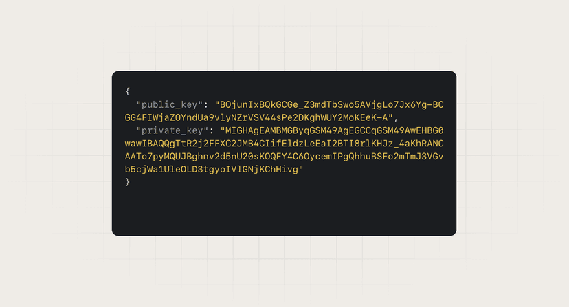 VAPID key generator preview