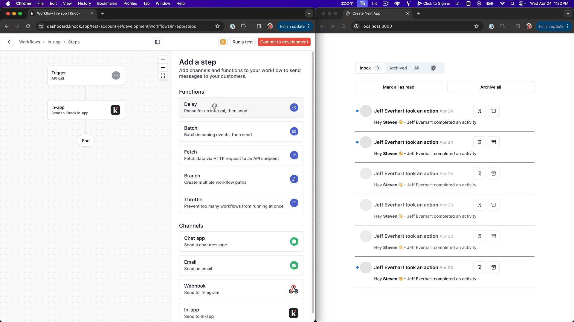 Adding real-time toast notifications in Next.js | Knock
