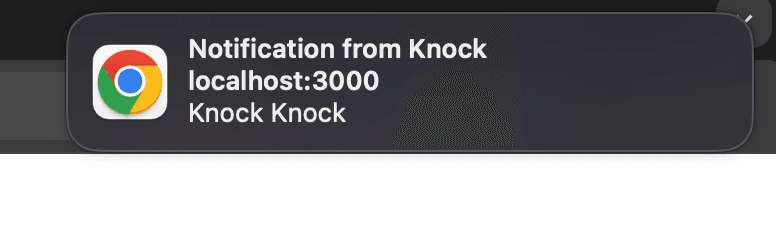 Browser push notification