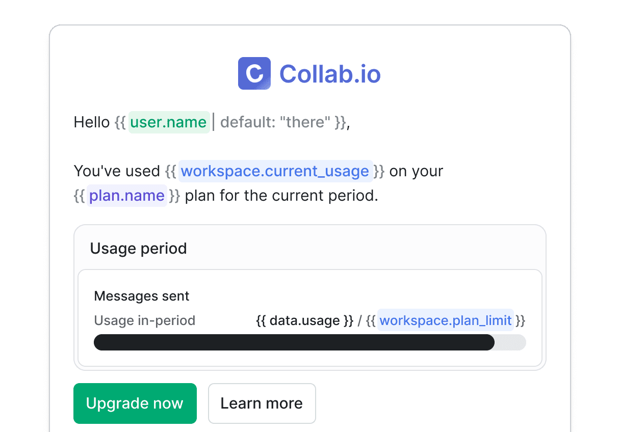 Personalize every message.