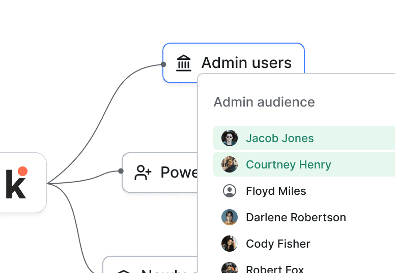 Build dynamic segments using attributes, events, and relations.