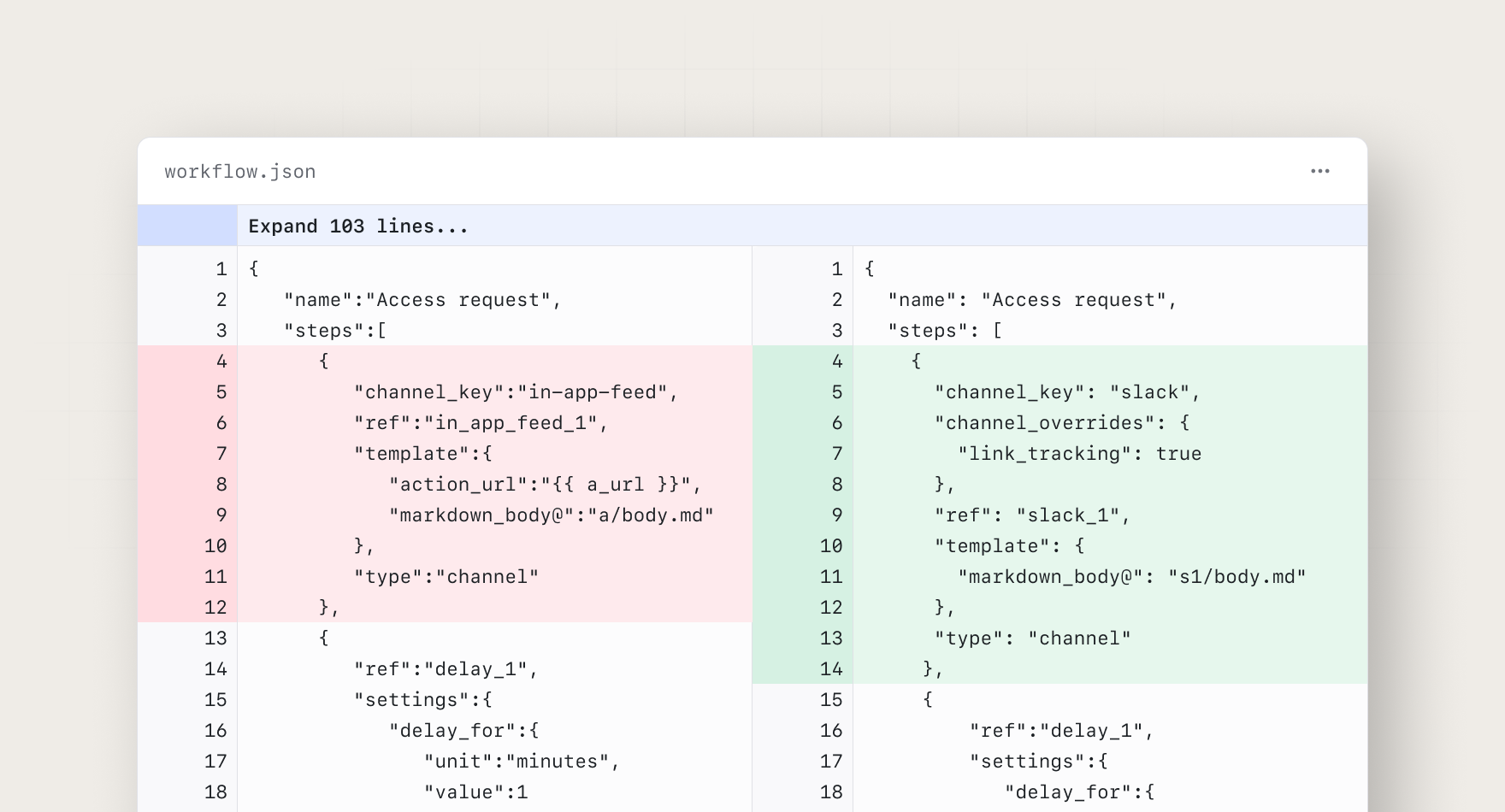 Knock commit diff viewer