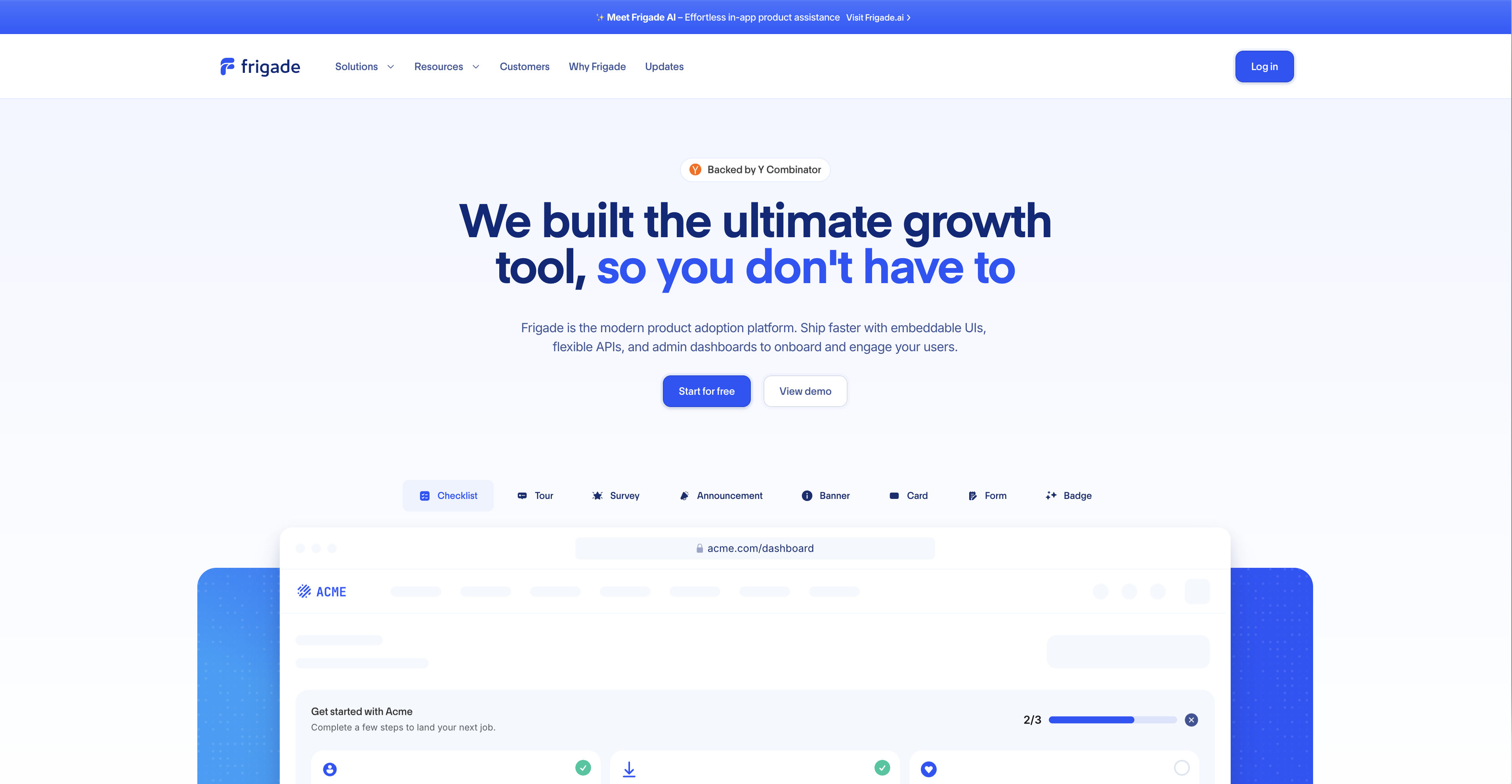 Frigade website