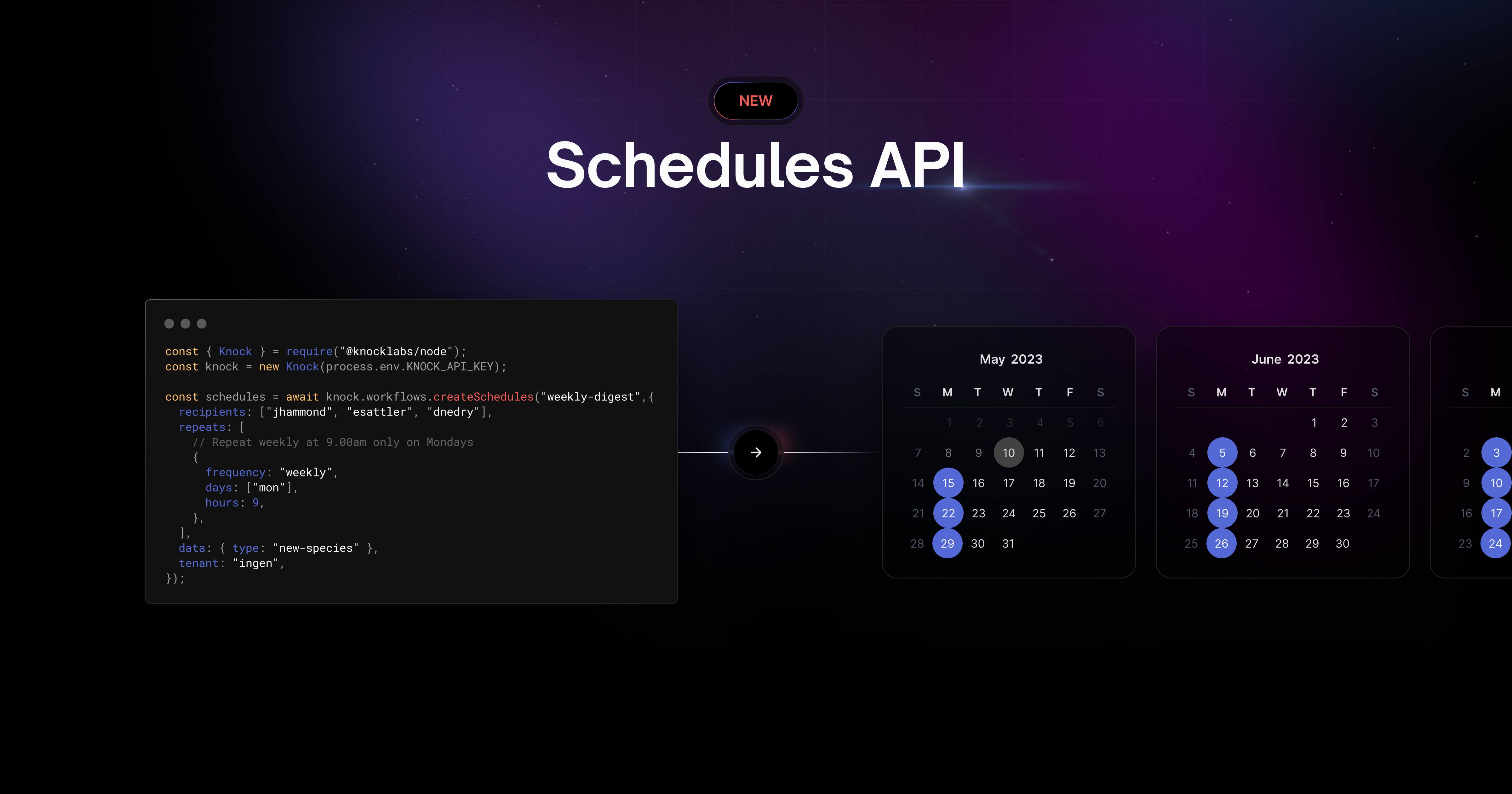 Announcing Schedules API