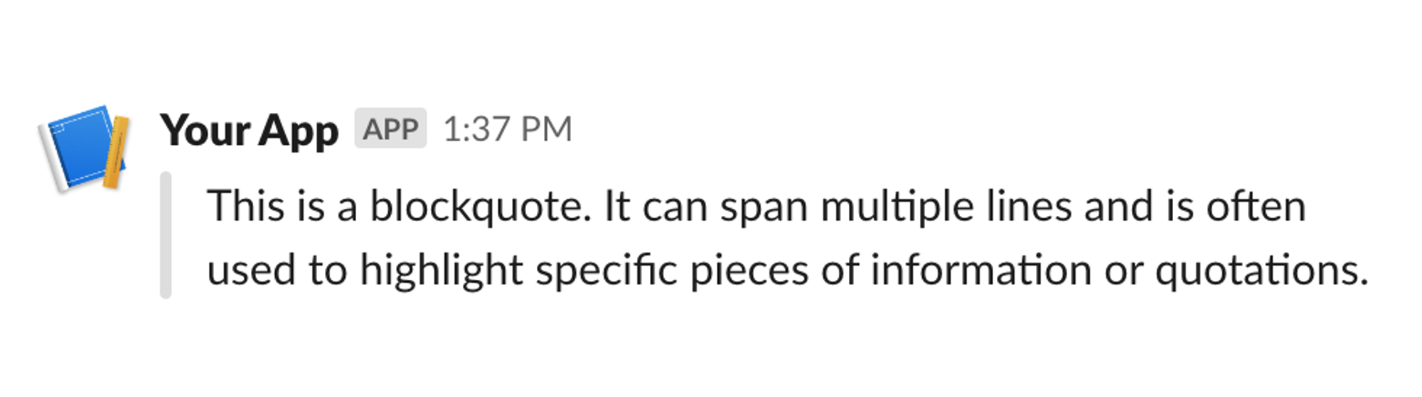 Slack Blockquote