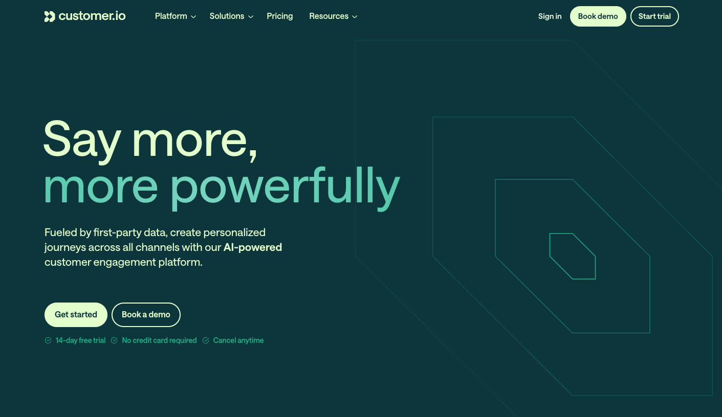 Customer.io website