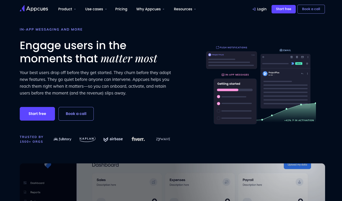 Appcues website
