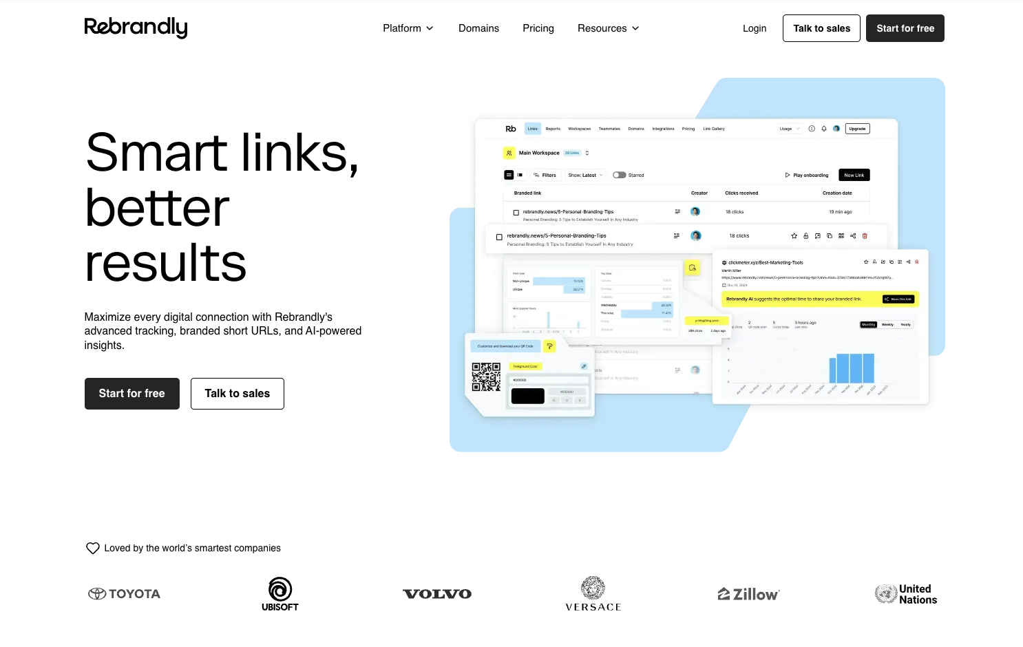 Rebrandly website