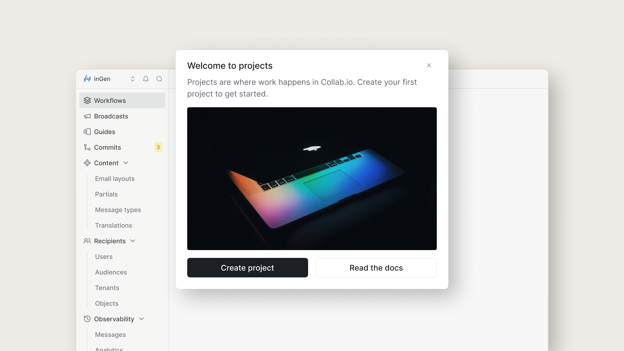 Modal example
