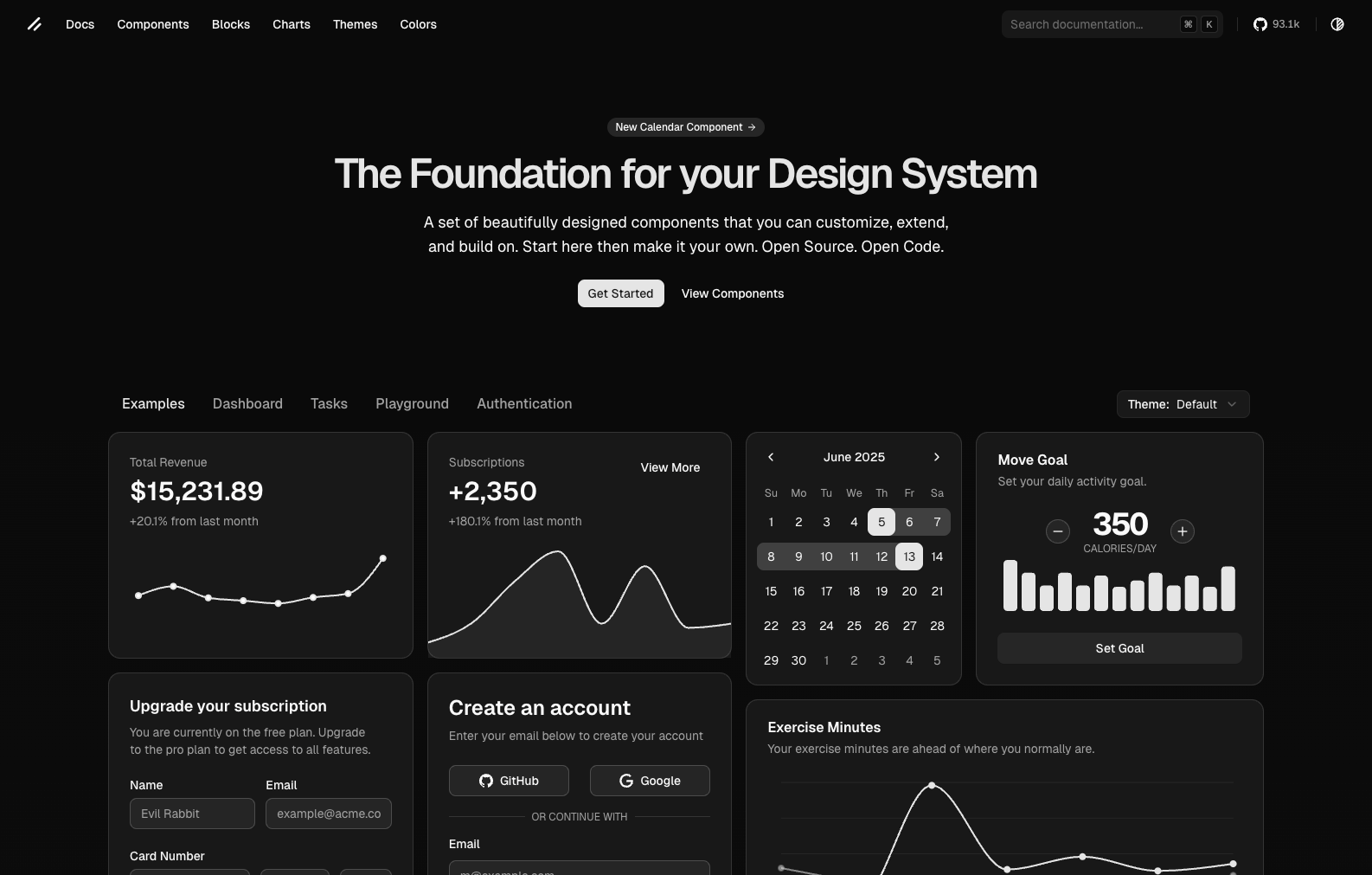 shadcn/ui website