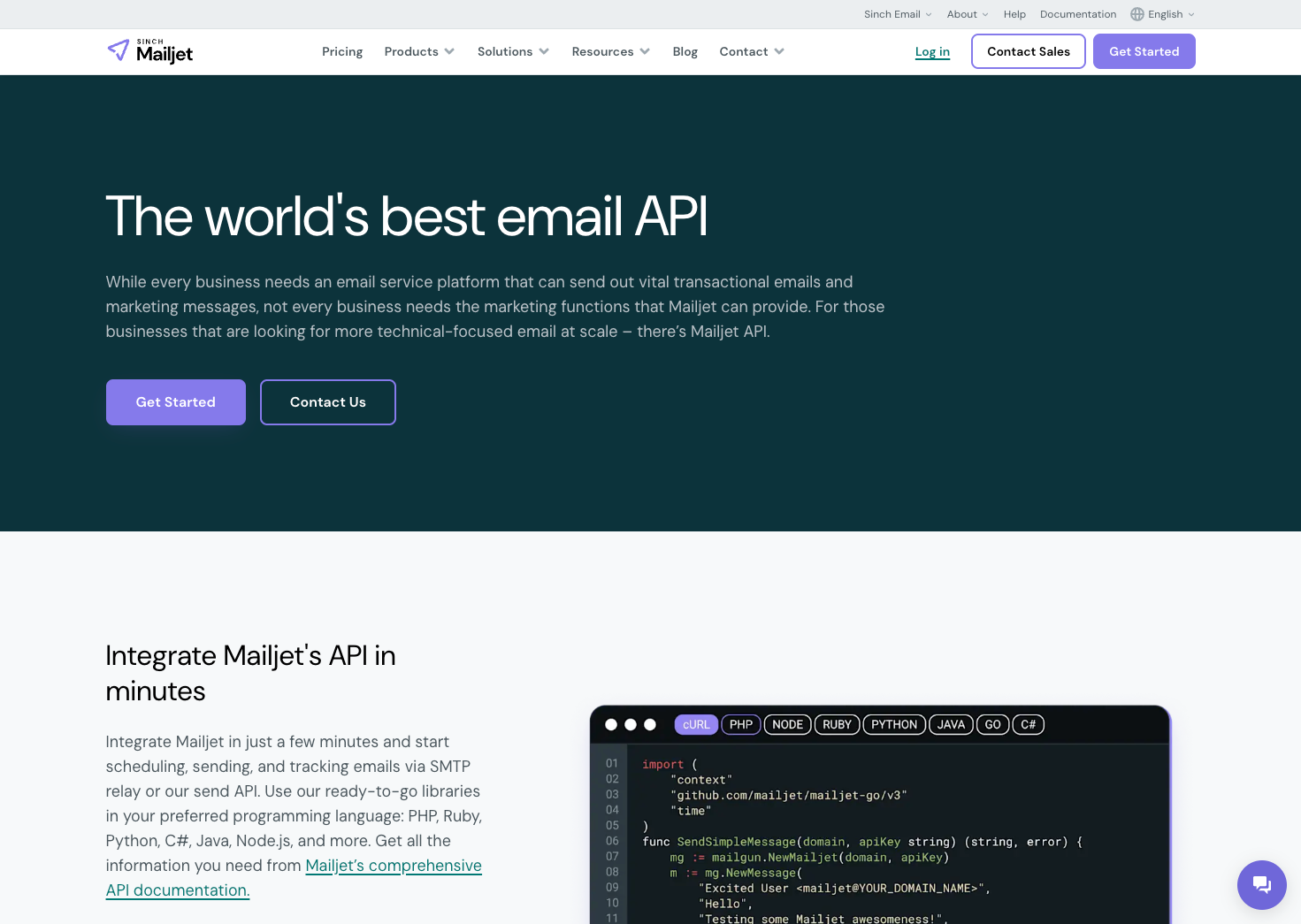 Mailjet website