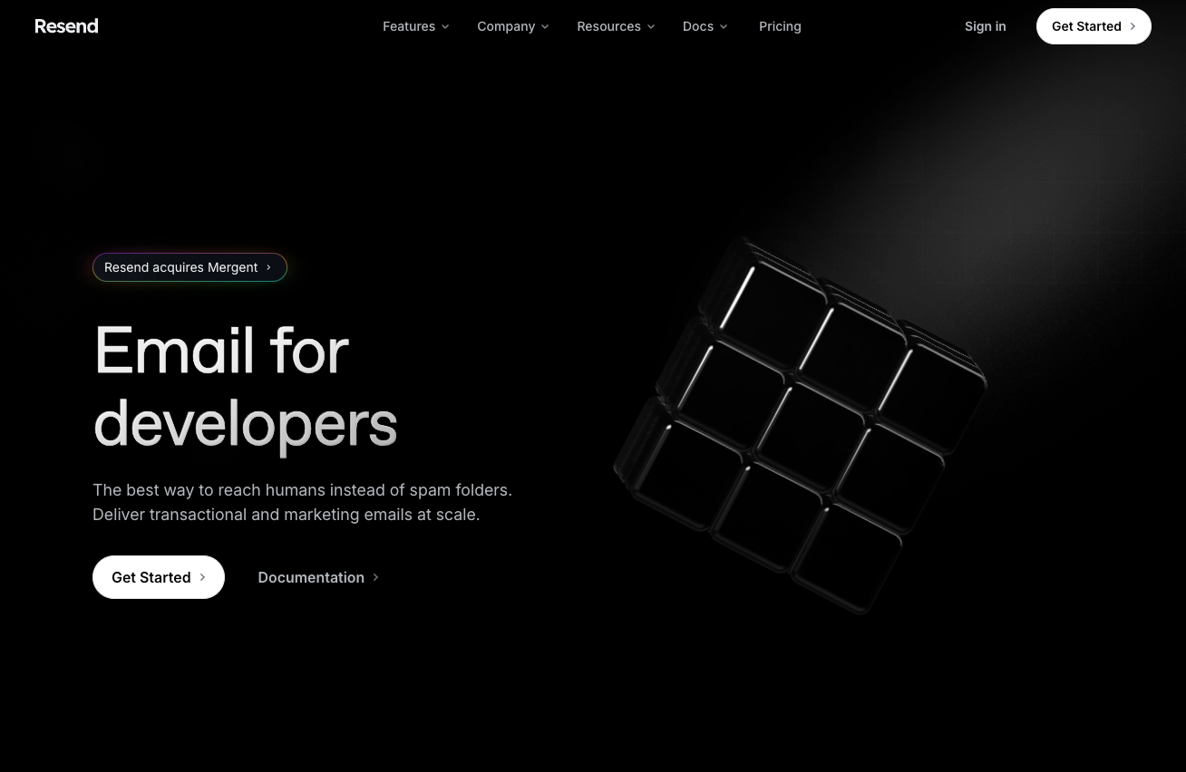 Resend website
