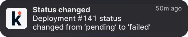Knock push notification example