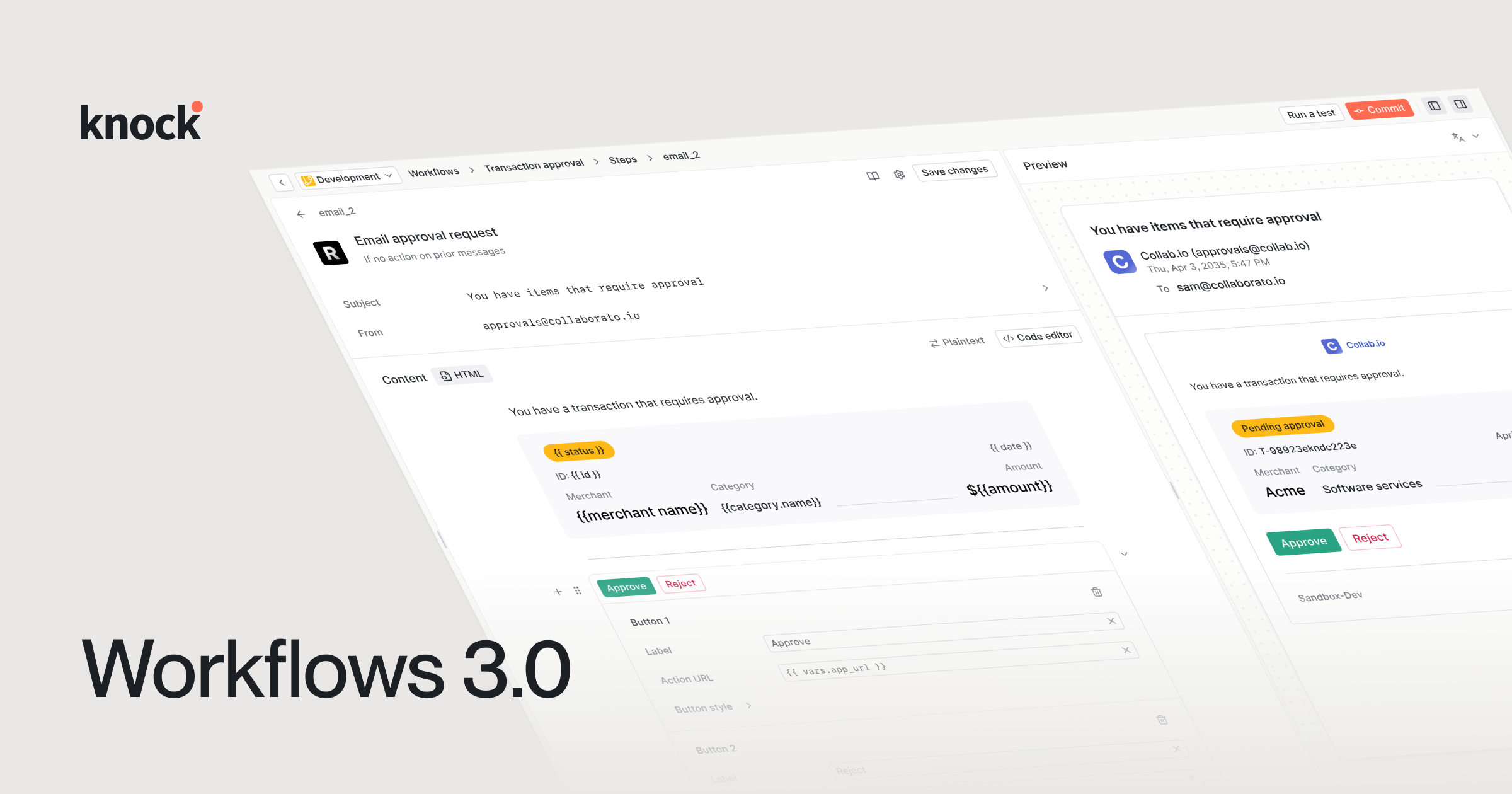 Knock workflows 3.0