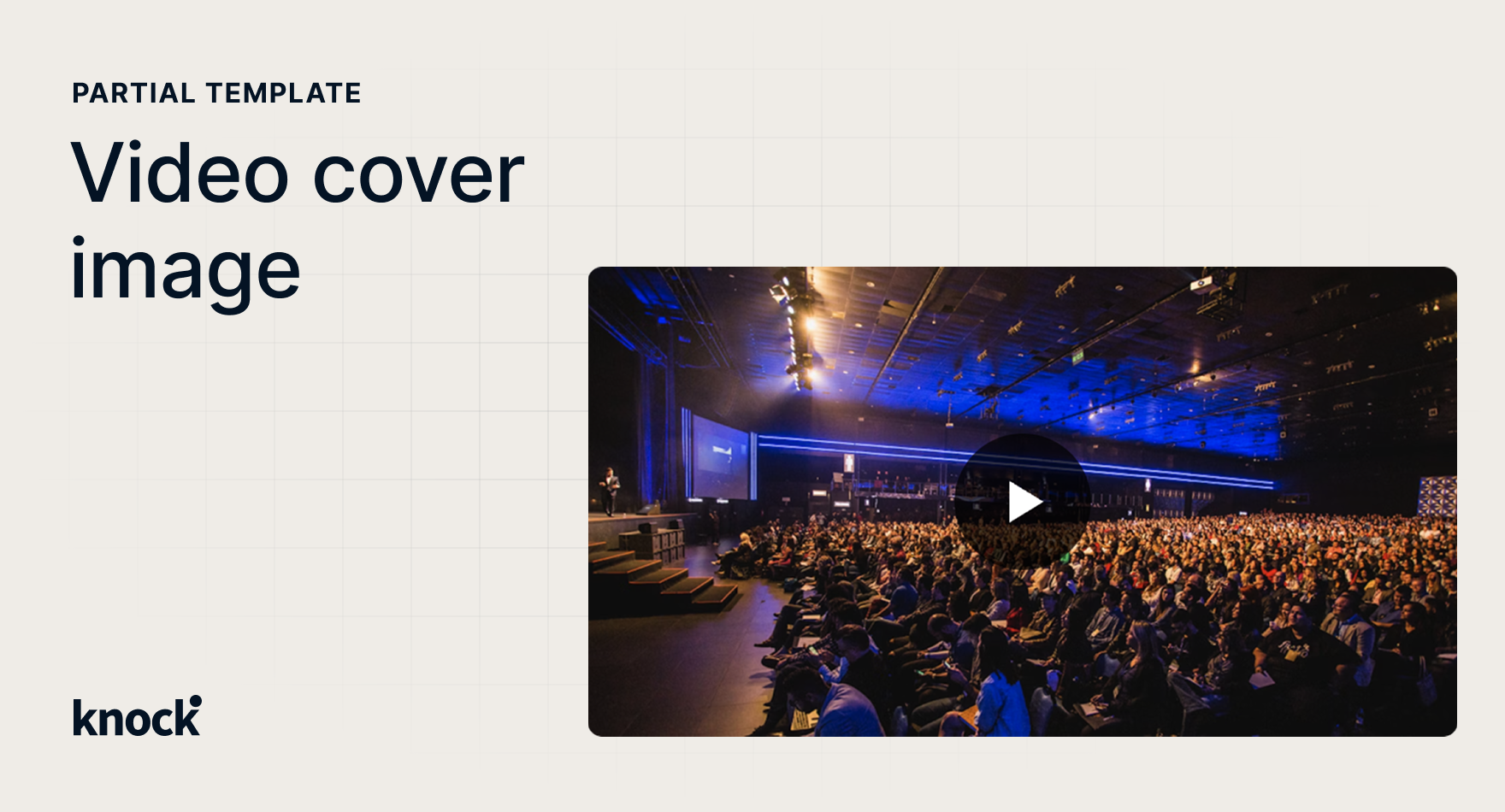 Build a video cover image email partial | Knock